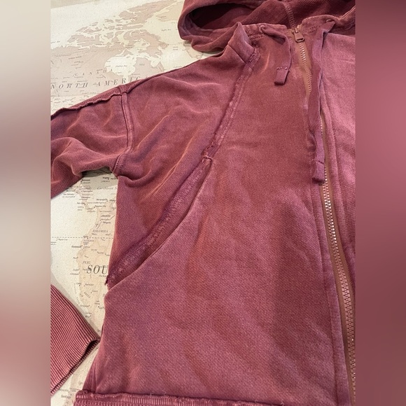 🆕Free People FP Movement Only One Hoodie Jacket Top Size XS Cherry Mocha - Picture 4 of 16